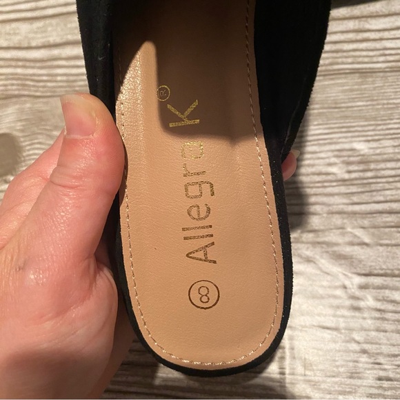 Allegra K Women’s Pointed Toe Slip On Block Heel Slide Mules Size 8 - Picture 6 of 10